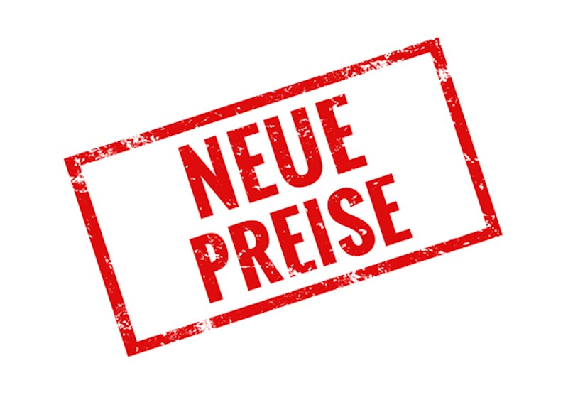 Unsere Preisliste gültig ab Oktober 2023