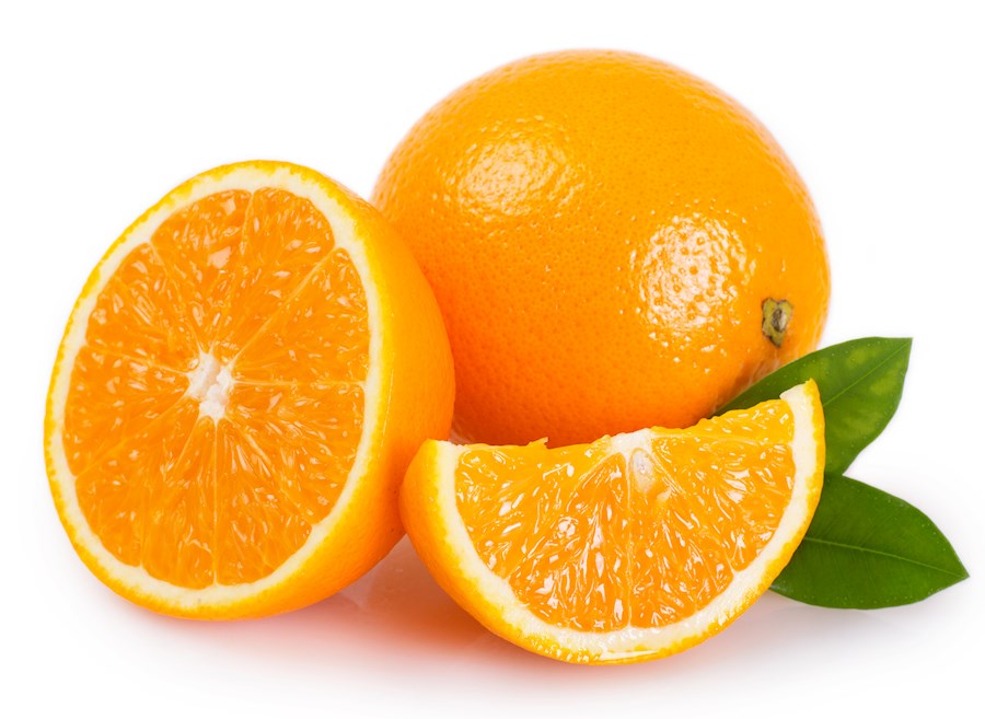 Orange Orangenhälfte Orangenspalte