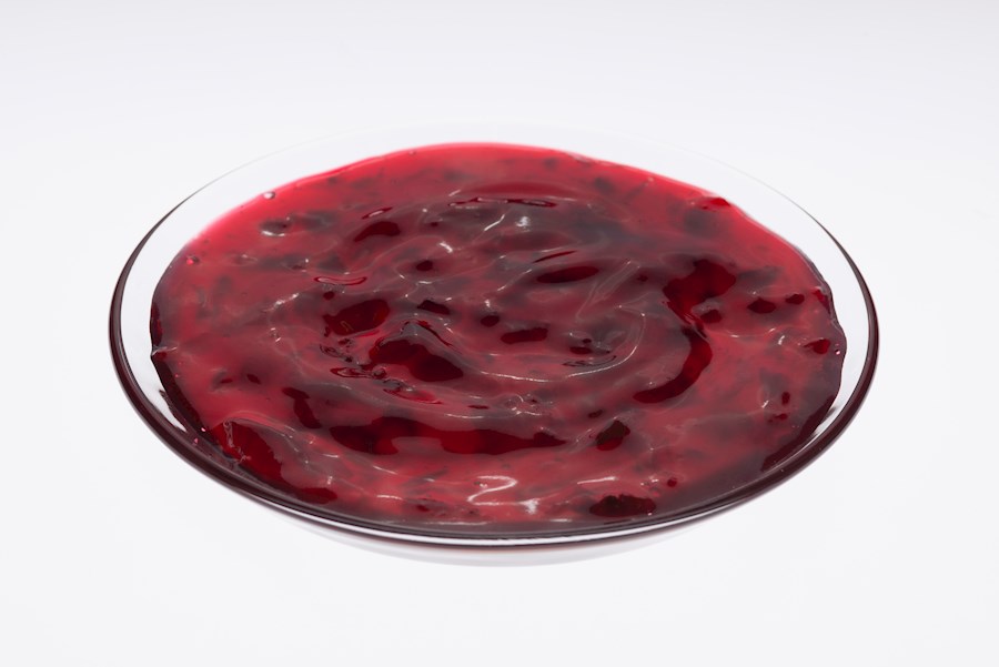 Fruchtzubereitung Kirsche BIO für Joghurt in Glasschale